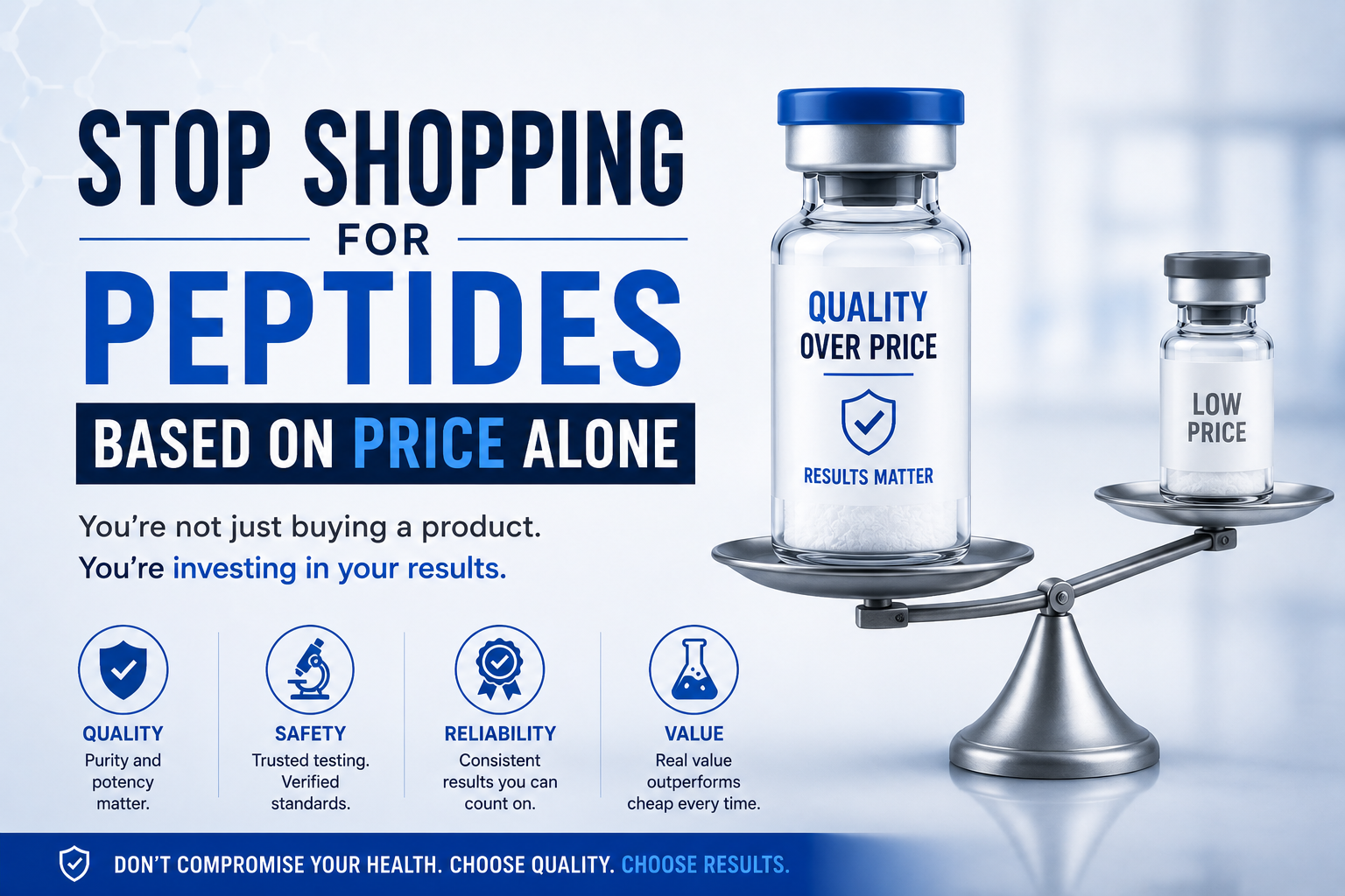 Stop Shopping for Peptides Based on Price Alone Stop Shopping for Peptides Based on Price Alone