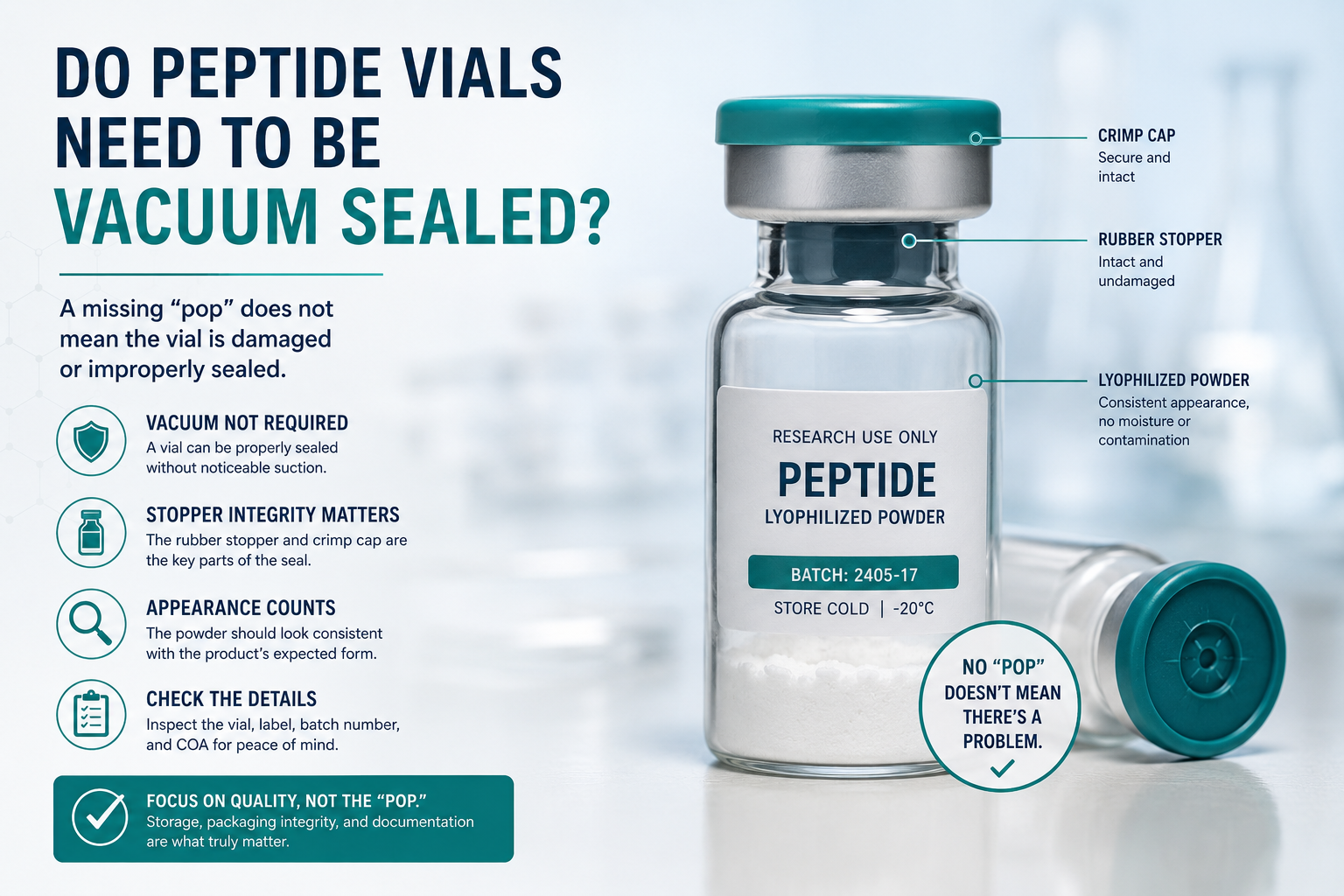 Do Peptide Vials Need to Be Vacuum Sealed?