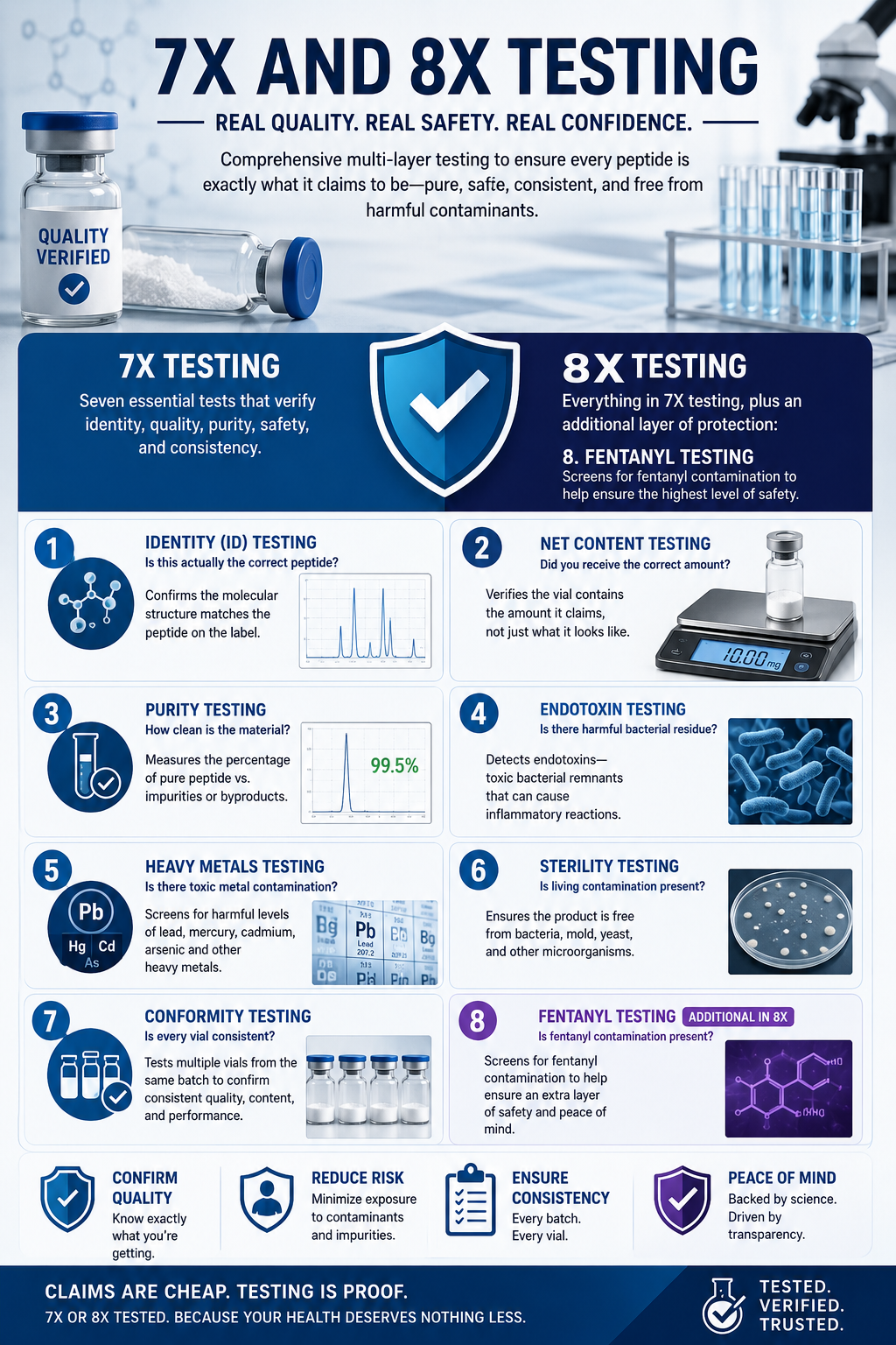 What is 7x and 8x Peptide Testing?