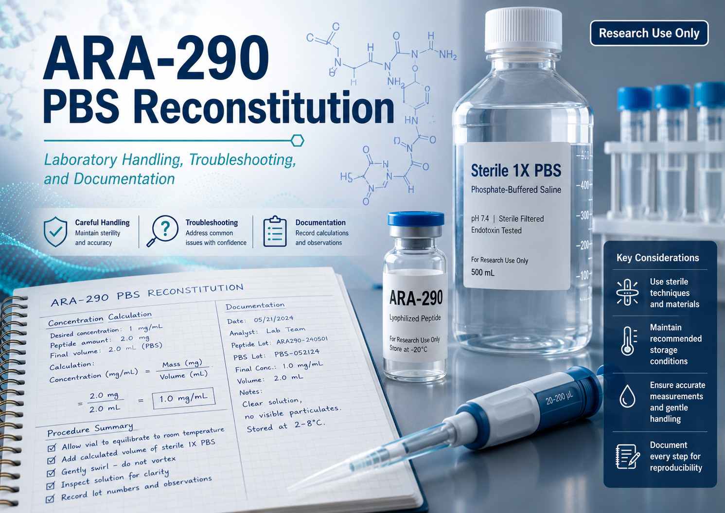 ARA-290: PROPER RECONSTITUTION PROCEDURES